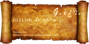 Gillich Ádám névjegykártya