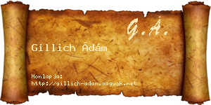 Gillich Ádám névjegykártya